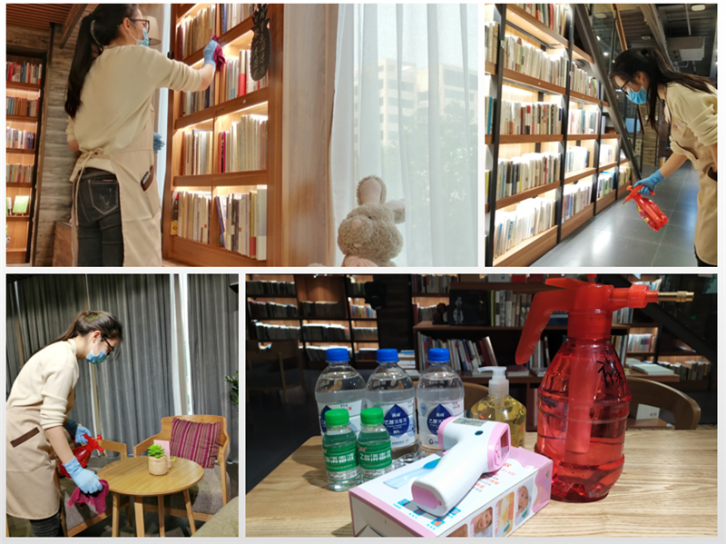 店员对门店进行消杀，并备好防控用品.png